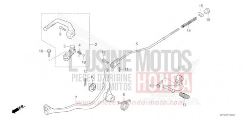 PEDALE/BIE. DE DEMARREUR DE KICK CRF110FP de 2023